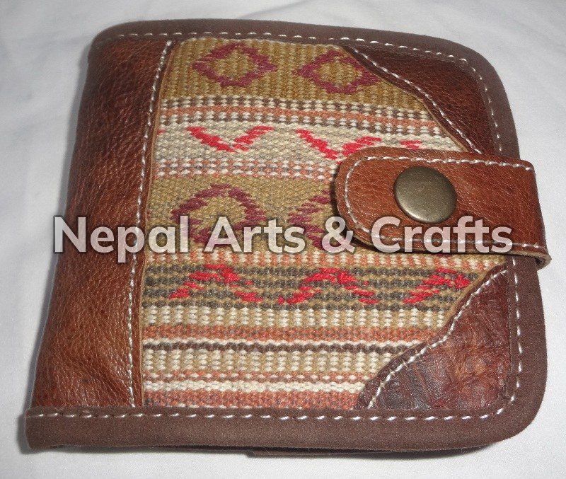 Cotton & Leather Wallet