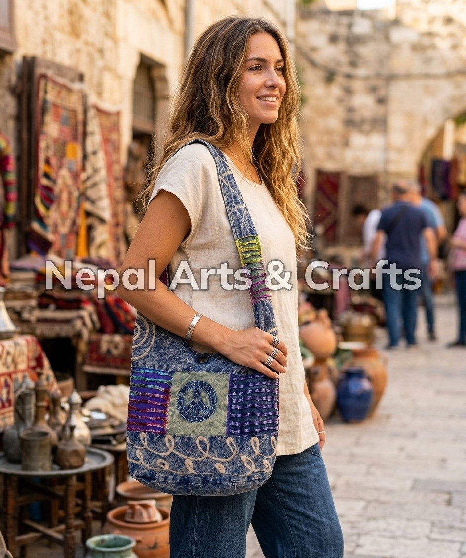 Cotton Peace Sign Bag