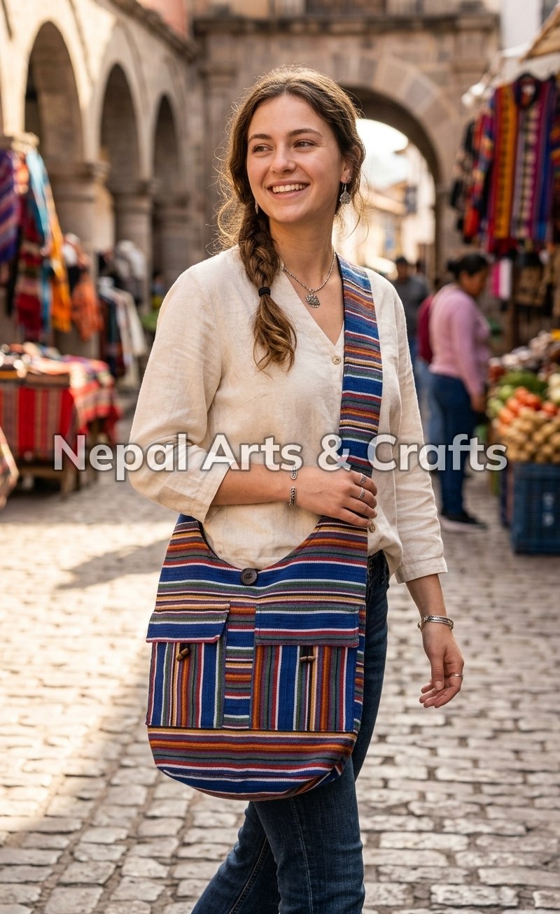 Cotton Cross Body Side Bag