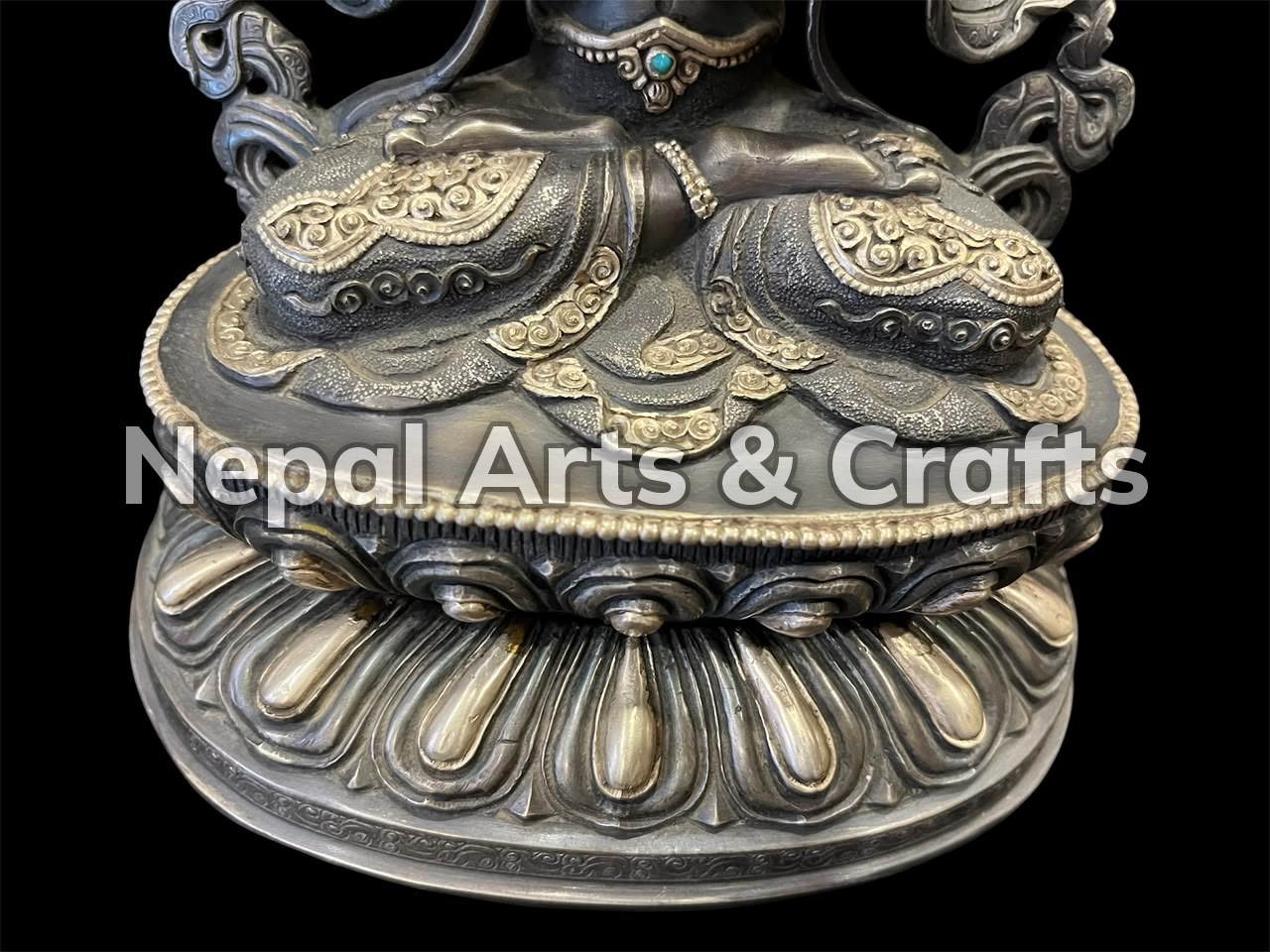 Copper Silver Chenrezig Statue