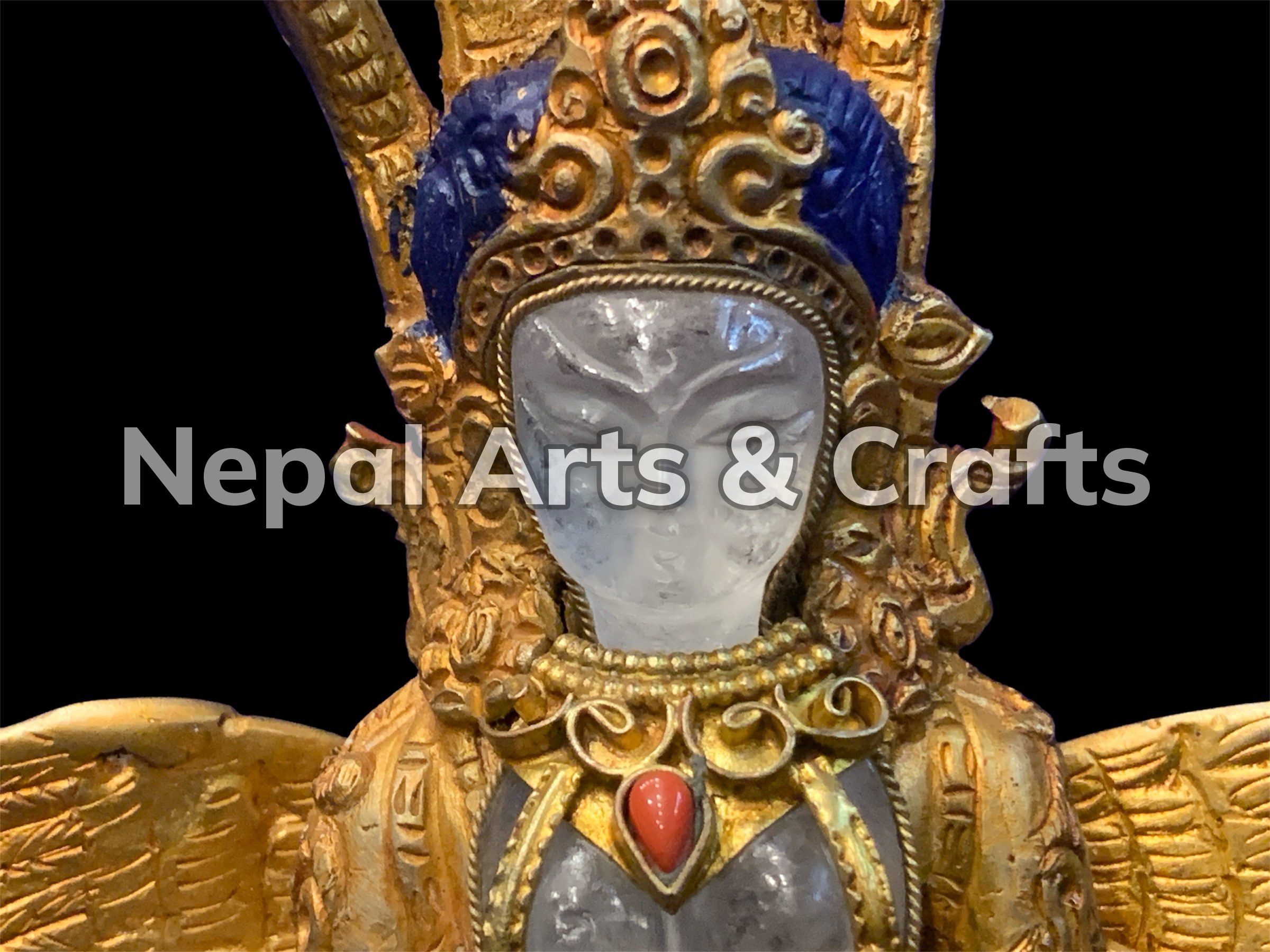 gold plated Buddhist style Naga statue
