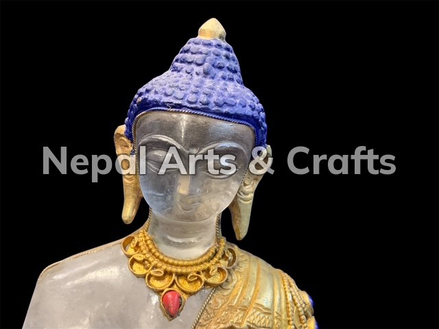 crystal shakyamuni buddha statue